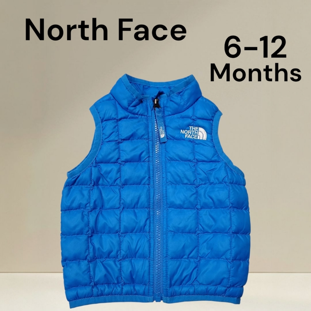North Face infant baby boy size 6 12 months thermoball winter vest jacket
